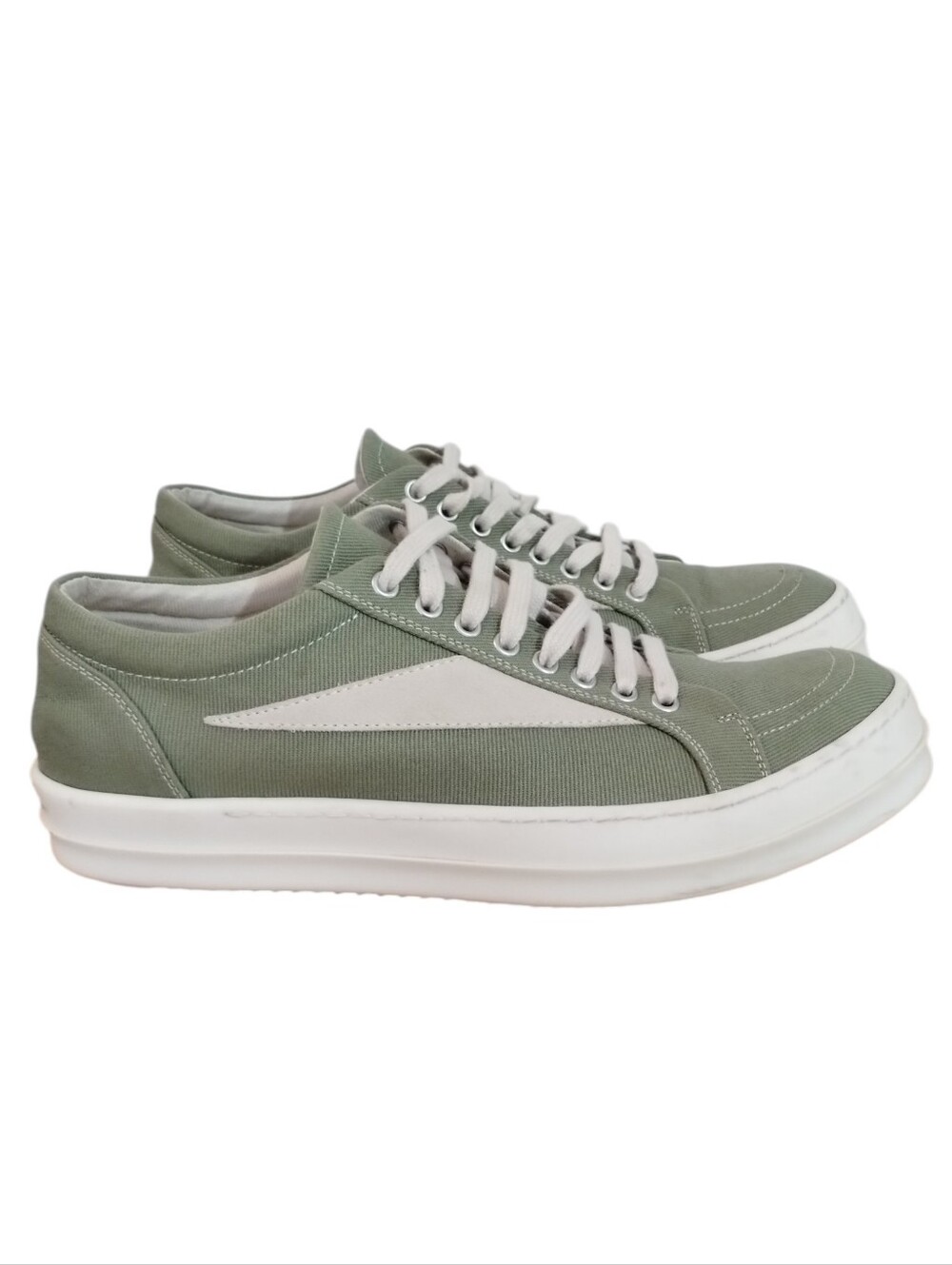 Rick Owens DRKSHDW  Vintage Low  Sneakers in Sage Milk - Picture 2 of 10